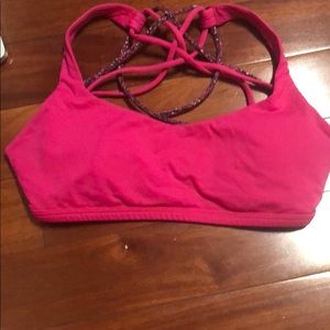 hot pink lily lemon sports bra
